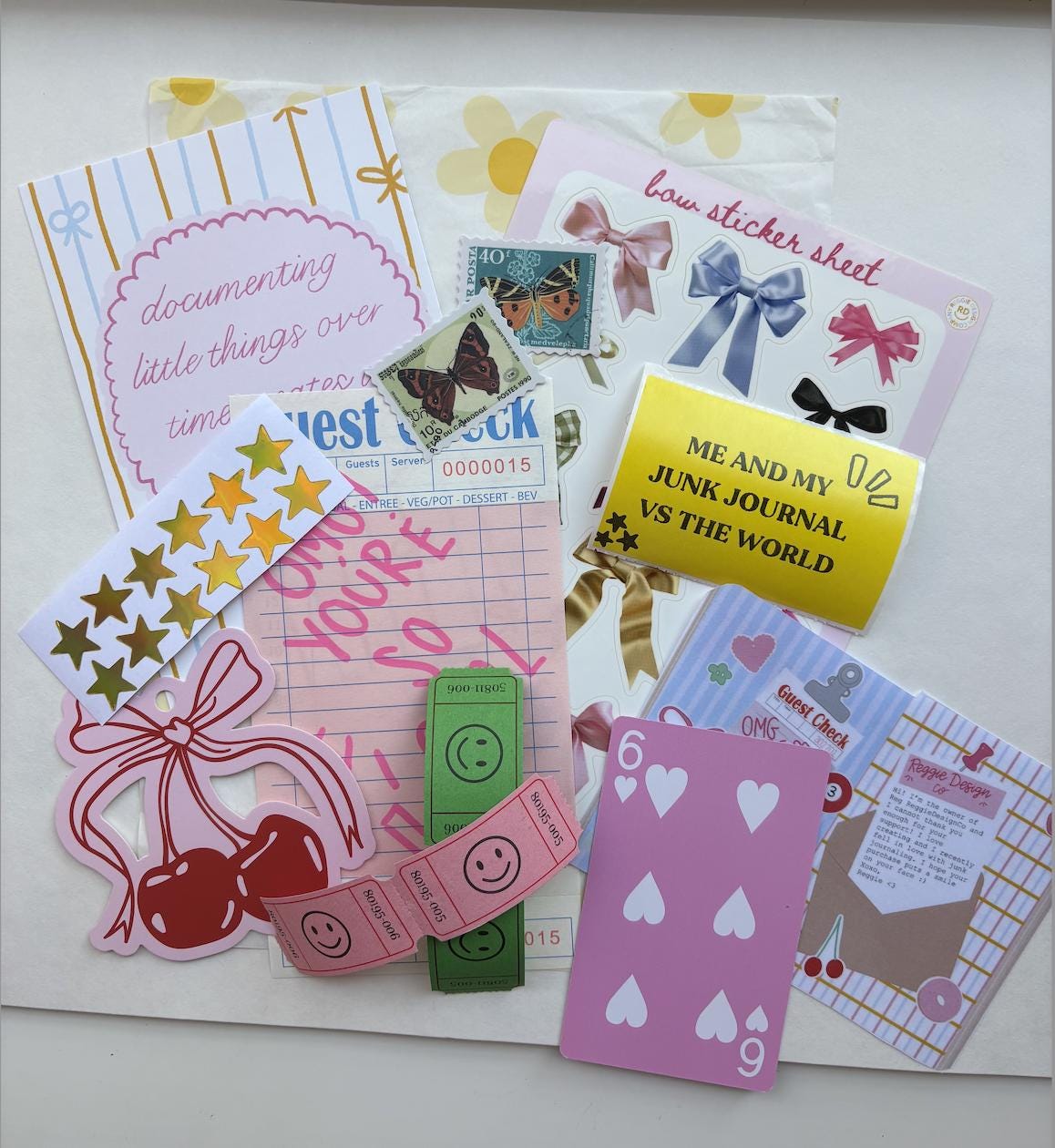 Junk Journal Scrap Epherma Supply Kit - Mystery Assorted Ephemera Sticker Pack- Mixed Media- Aesthetic, trinket,, sticker sheets