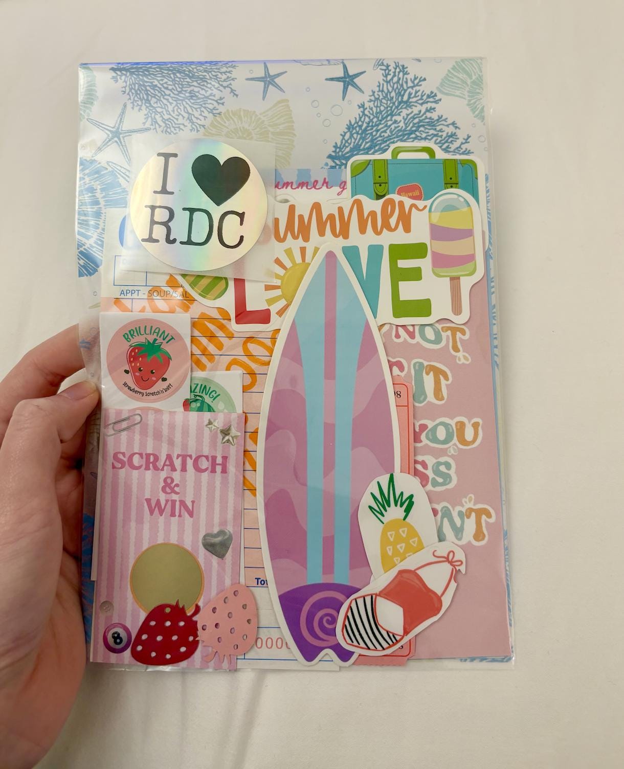 Summer Junk Journal Scrap Epherma Supply Kit - Mystery Assorted Ephemera Sticker Pack- Mixed Media- Aesthetic, trinket, sticker sheets