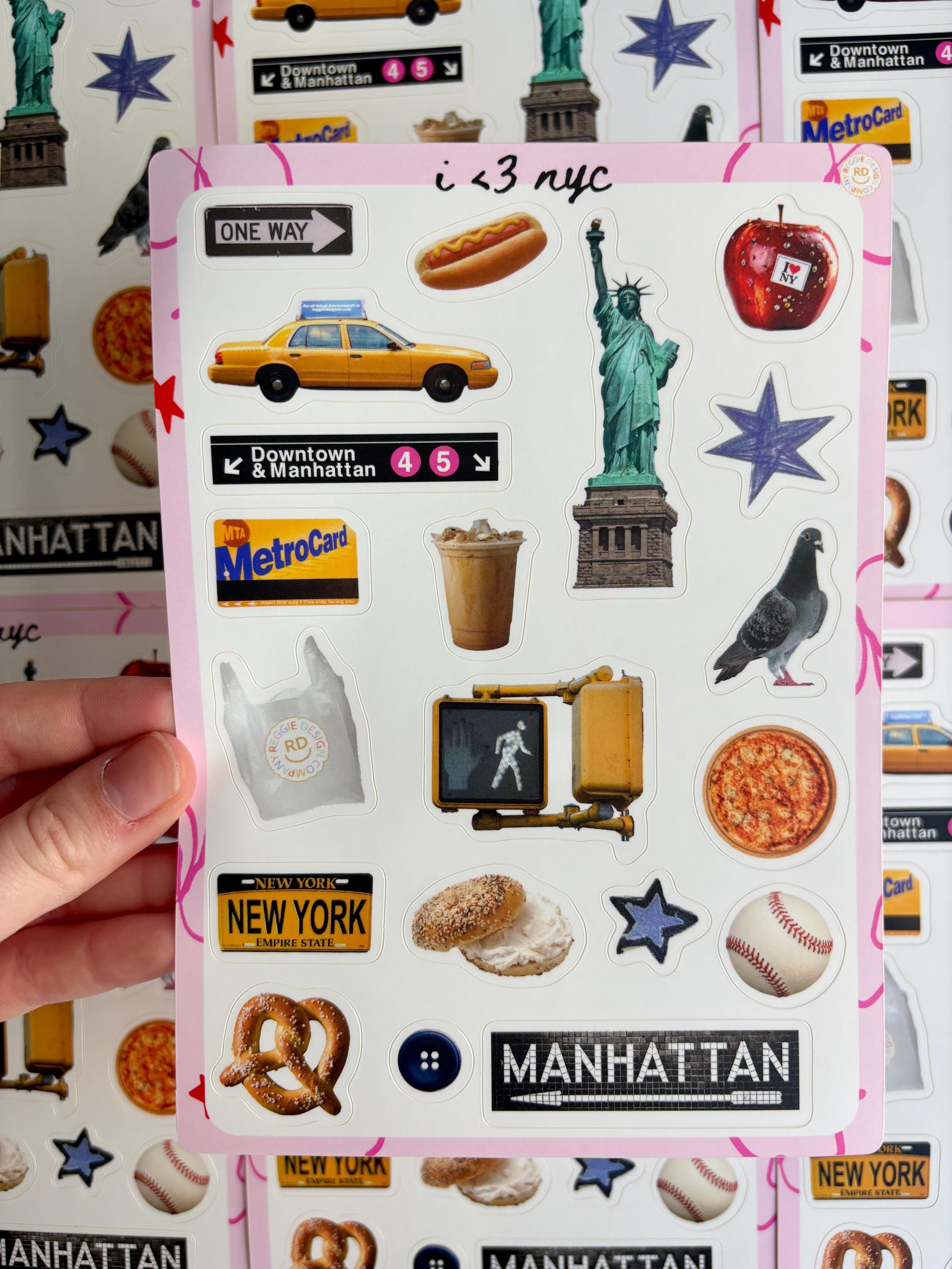 New York Junk Journal 5x7 Sticker Sheet, Scrapbook Stickers, Journal Cover Stickers, Junk Journal Supplies, Vinyl Stickers, NYC souvenir
