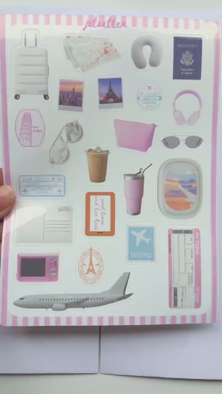Travel Junk Journal Scrap  Epherma Supply Kit - Mystery Assorted Ephemera Sticker Pack-  Mixed Media- Aesthetic, trinket, sticker sheets