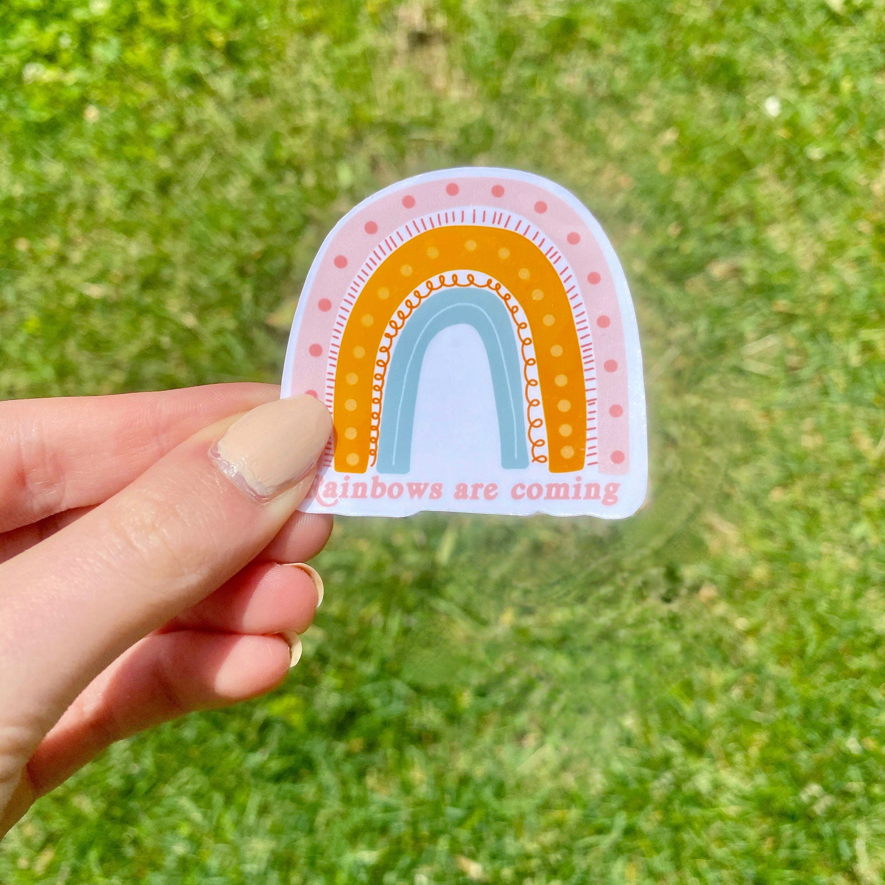 Boho rainbow sticker