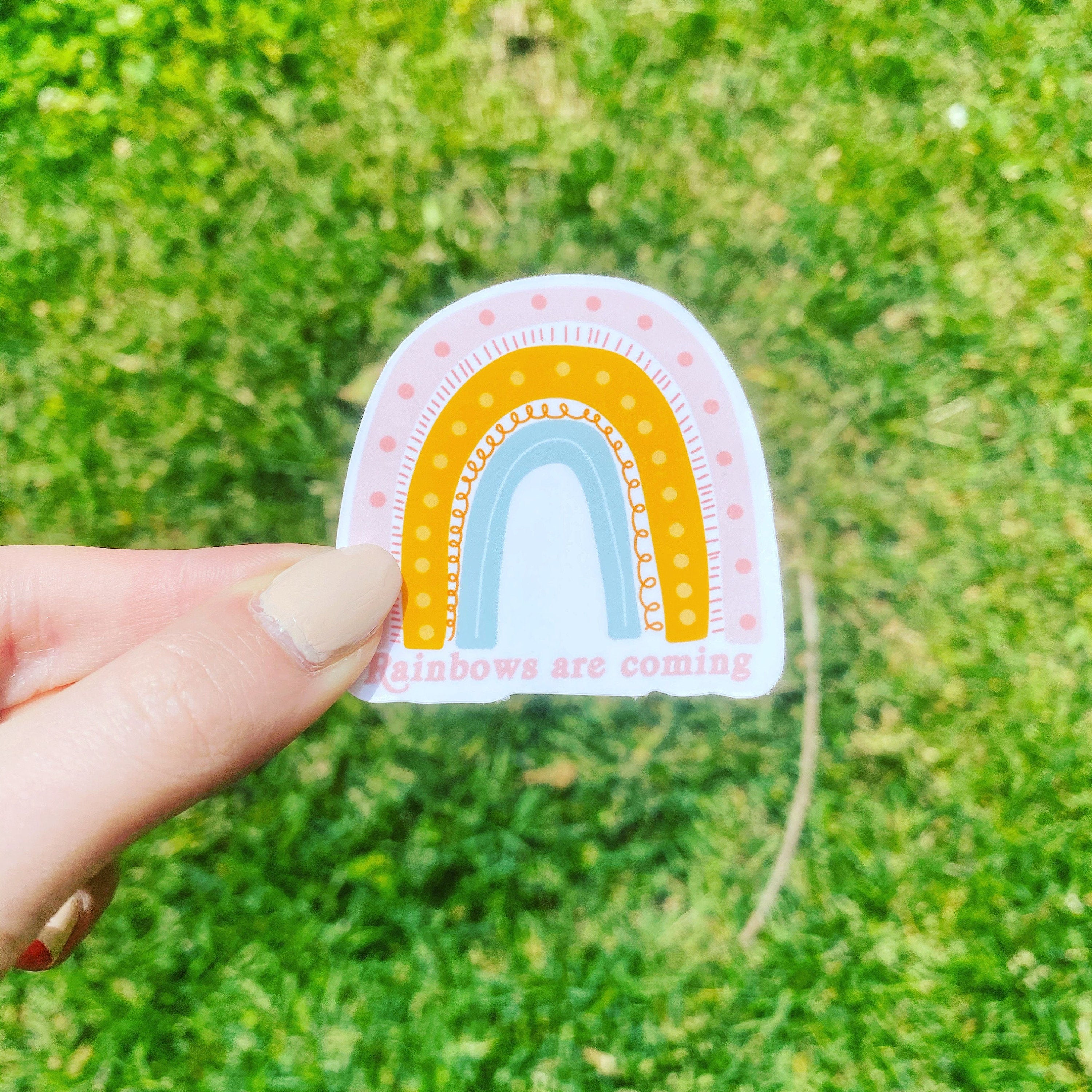 Boho rainbow sticker