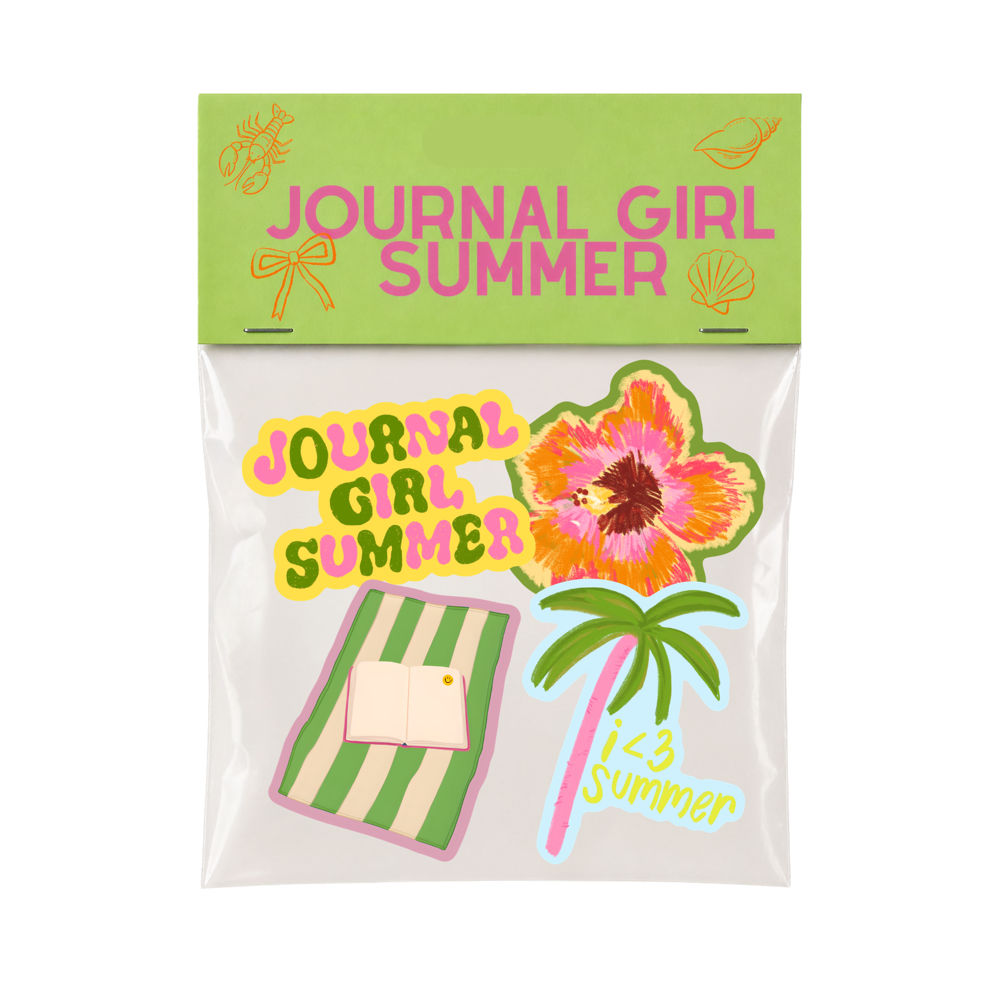 Journal Girl Summer Sticker Pack
