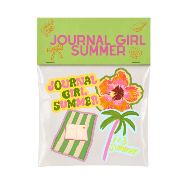 Journal Girl Summer Sticker Pack