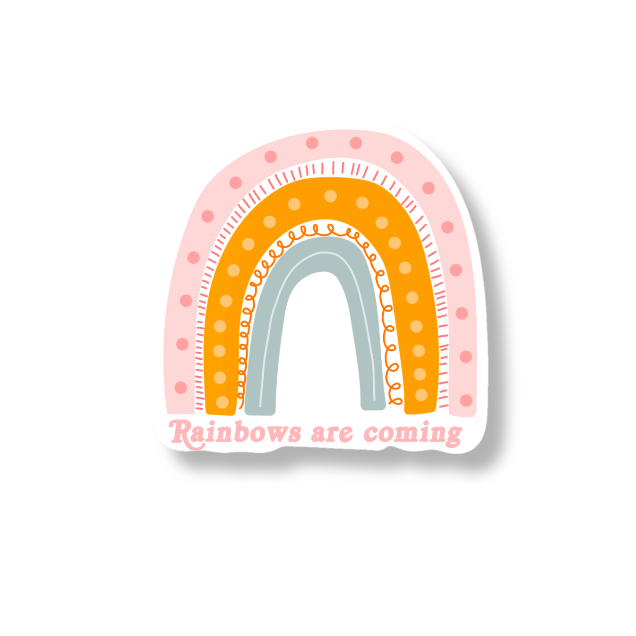 Boho rainbow sticker