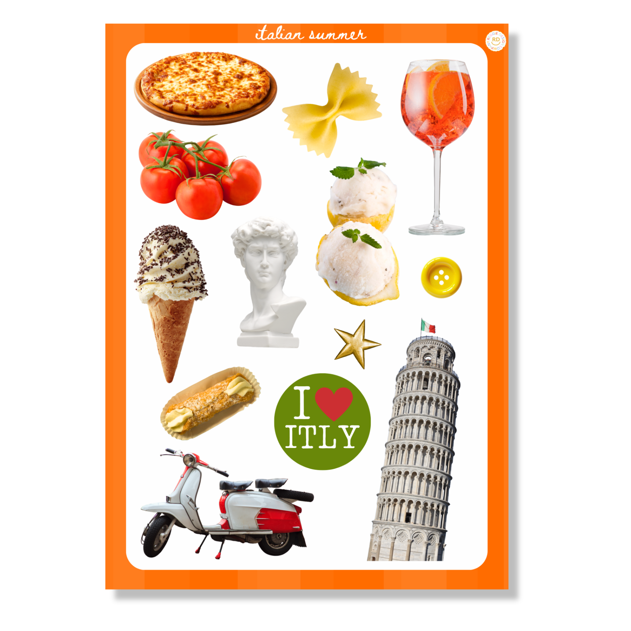 Italy Sticker Sheet