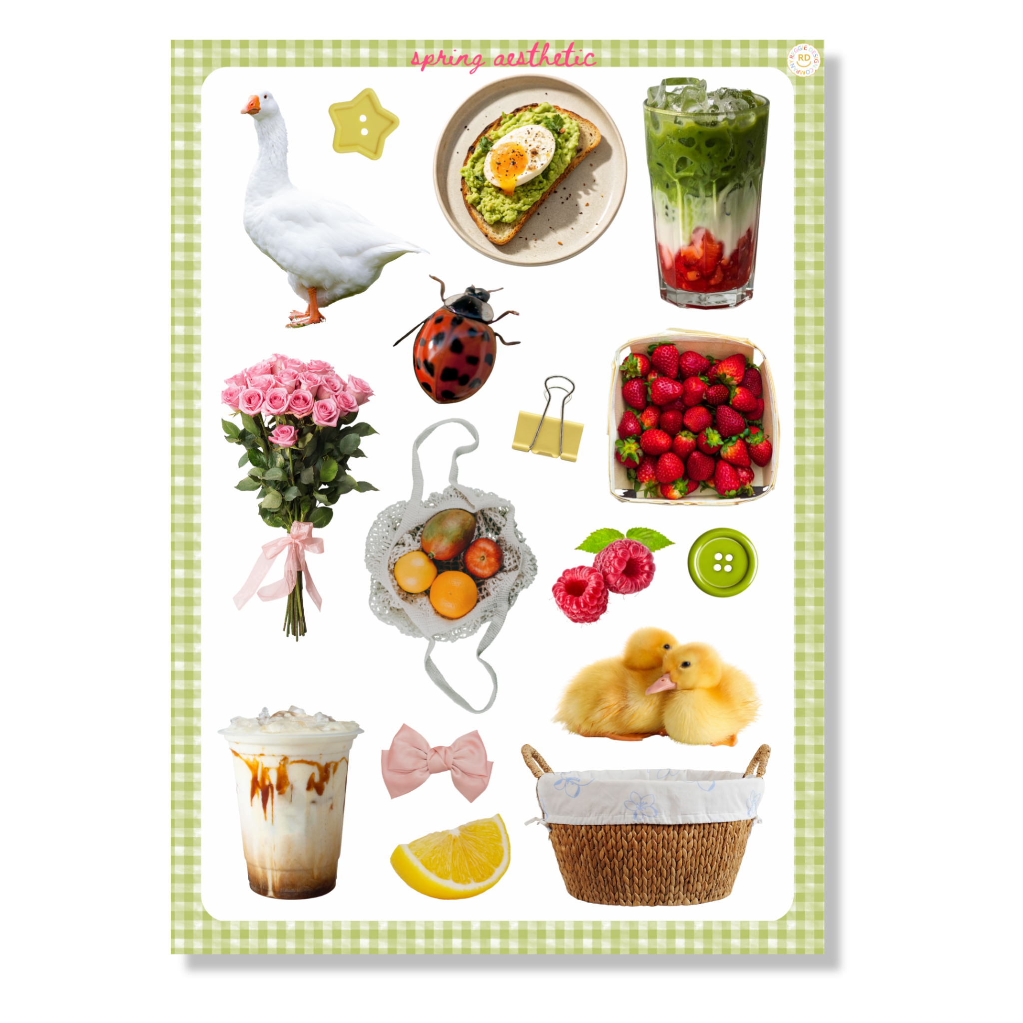 Spring Aesthetic Sticker Sheet