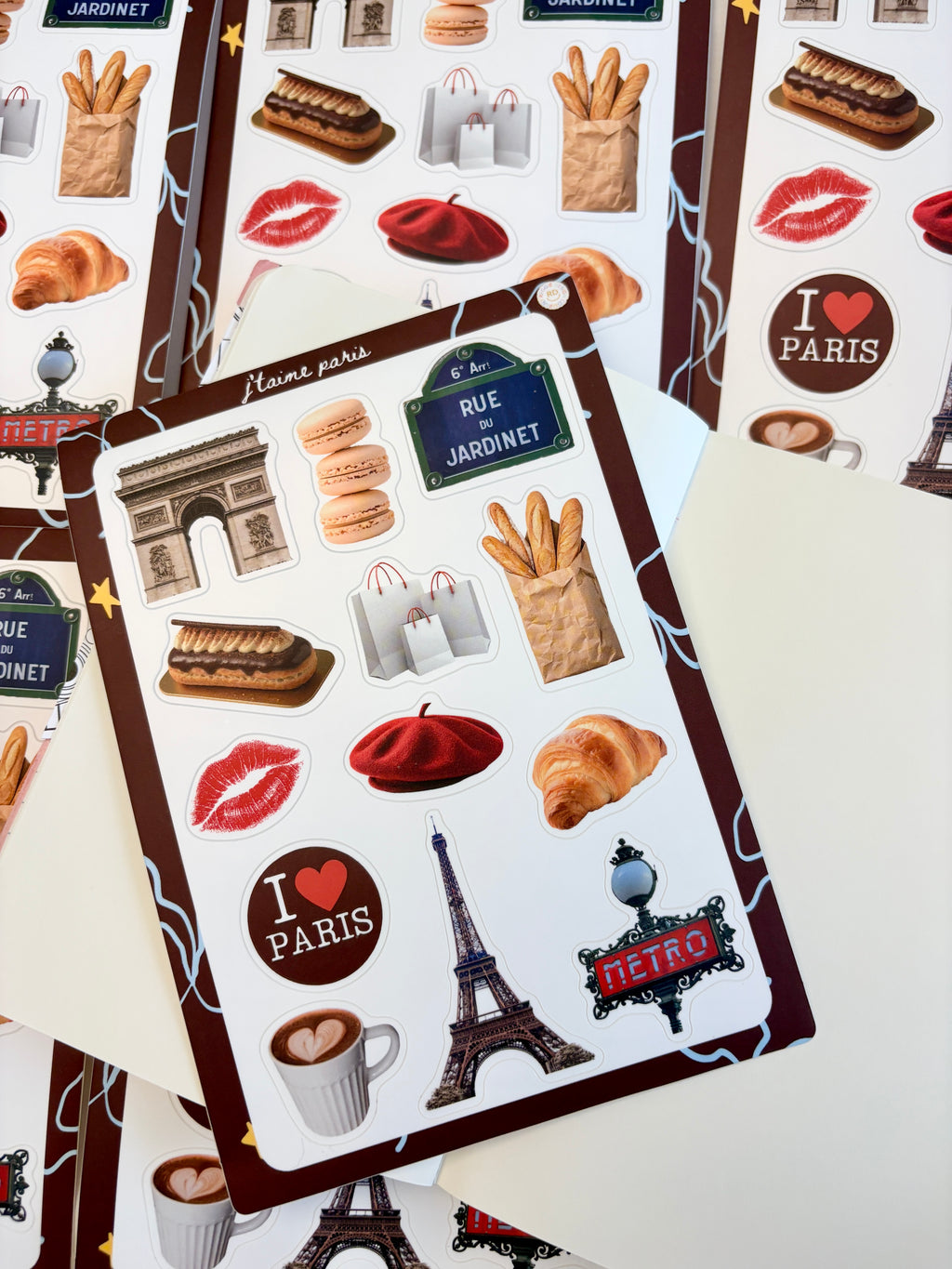 Paris Junk Journal 5x7 Sticker Sheet