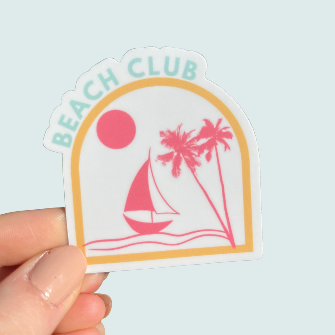 beach club sticker