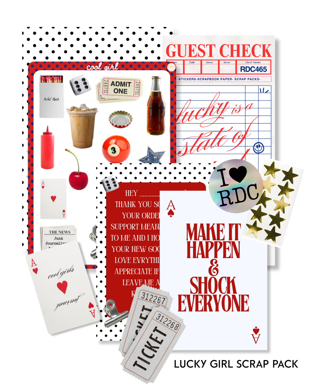 Lucky Girl Junk Journal Scrap