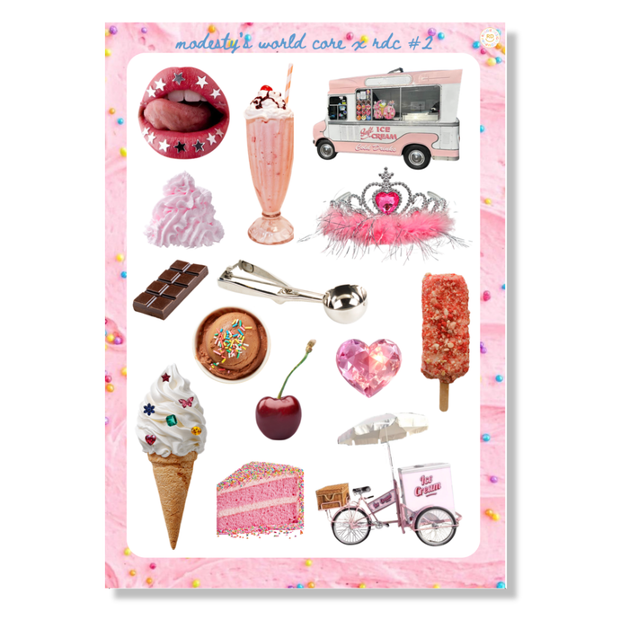 Modesty's World Core x RDC #2 Sticker Sheet