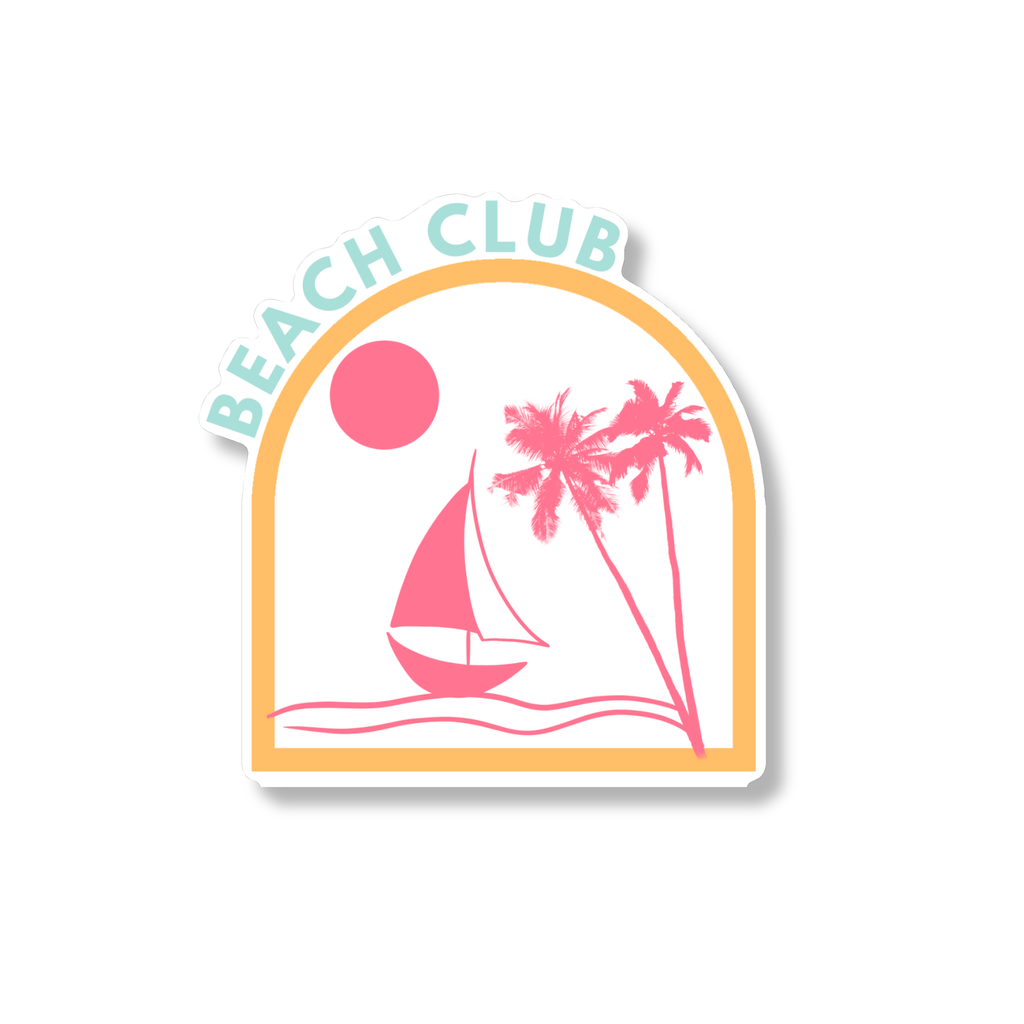 beach club sticker
