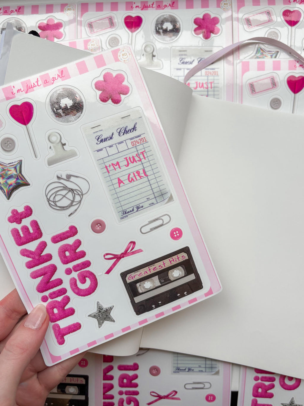 Trinket Girl Junk Journal 5x7 Sticker Sheet