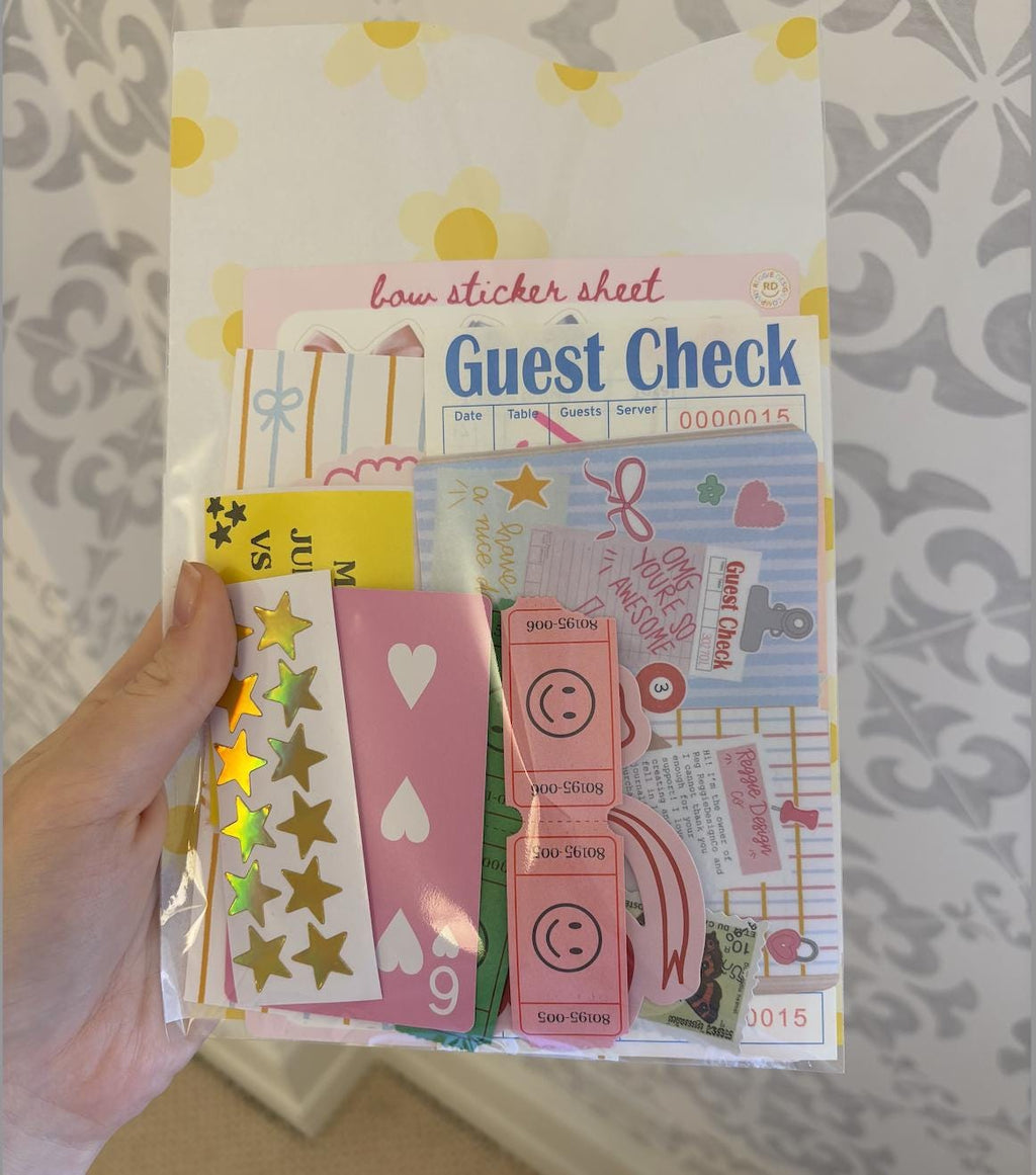 Junk Journal Scrap Epherma Supply Kit - Mystery Assorted Ephemera Sticker Pack- Mixed Media- Aesthetic, trinket,, sticker sheets
