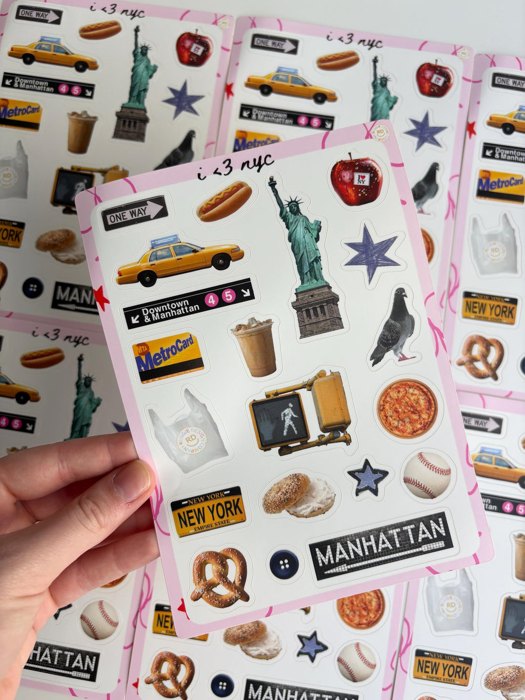 New York Junk Journal 5x7 Sticker Sheet, Scrapbook Stickers, Journal Cover Stickers, Junk Journal Supplies, Vinyl Stickers, NYC souvenir