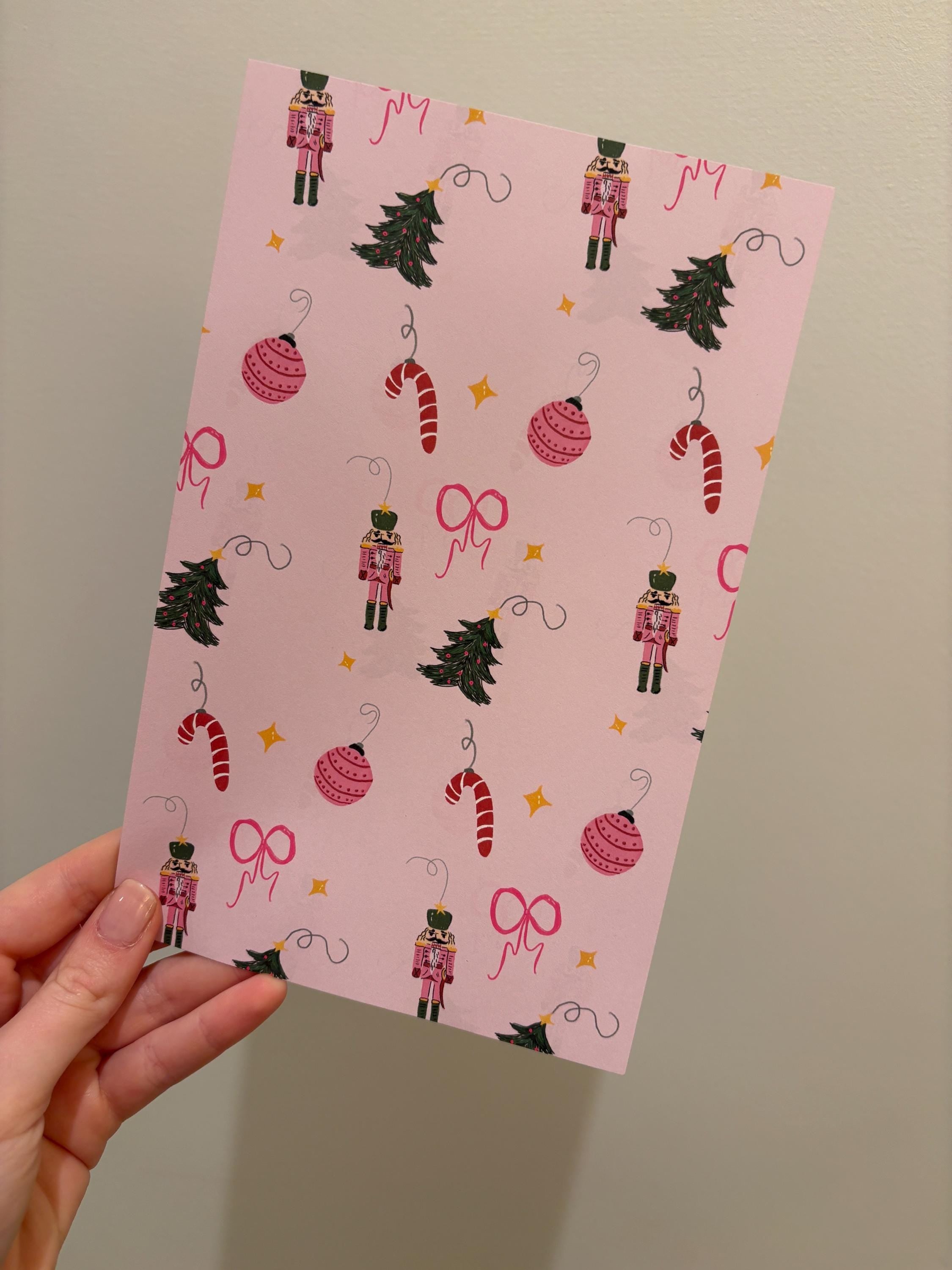 Journal Pattern Notebook 6 Pages -Scrapbooking,Journaling,Junk Journal,Christmas Aesthetics Graphic Pattern,Scrapbook Paper,Blue,Pink,red