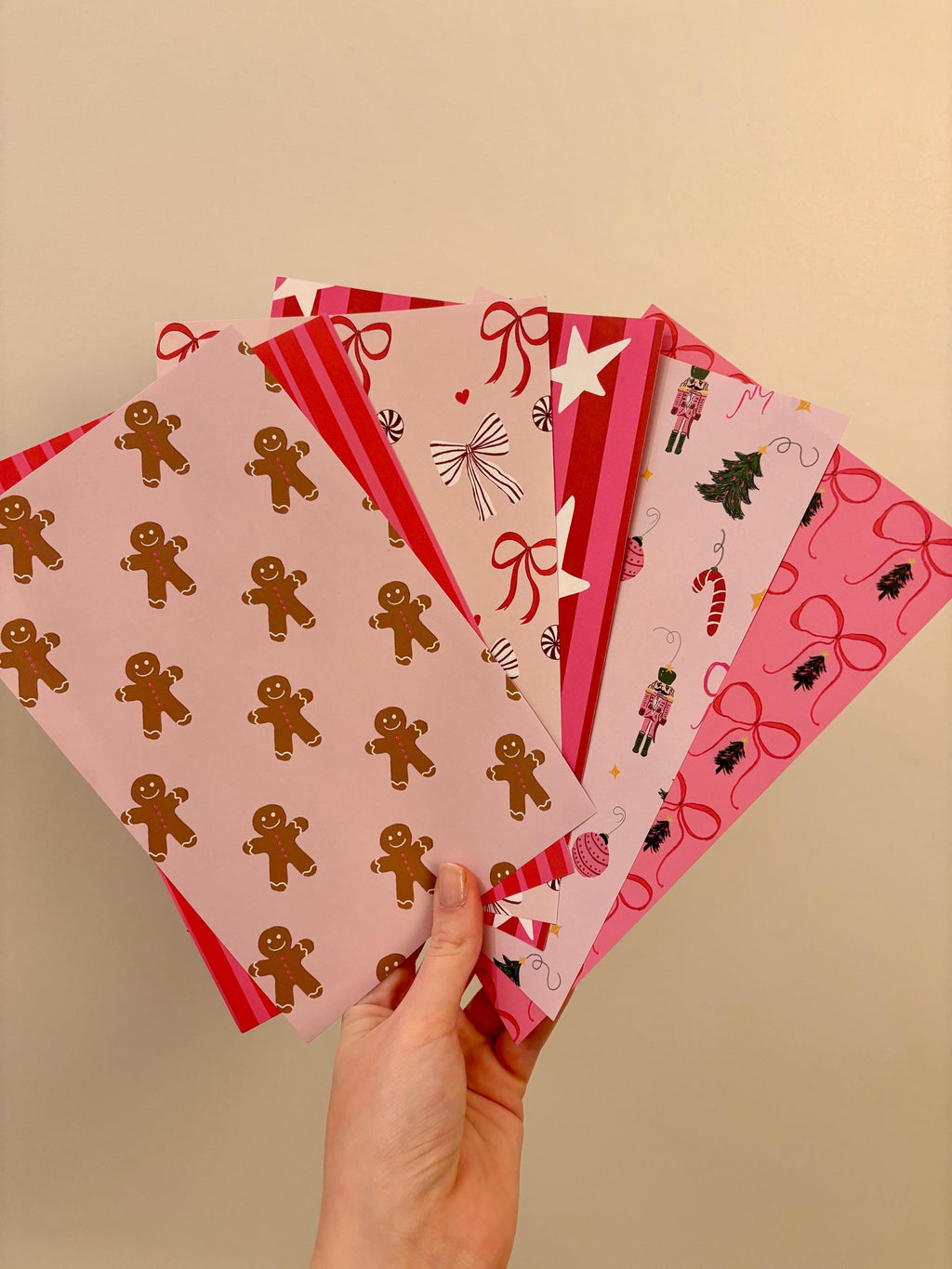 Journal Pattern Notebook 6 Pages -Scrapbooking,Journaling,Junk Journal,Christmas Aesthetics Graphic Pattern,Scrapbook Paper,Blue,Pink,red