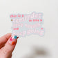 Reminder to take a deep breathe sticker